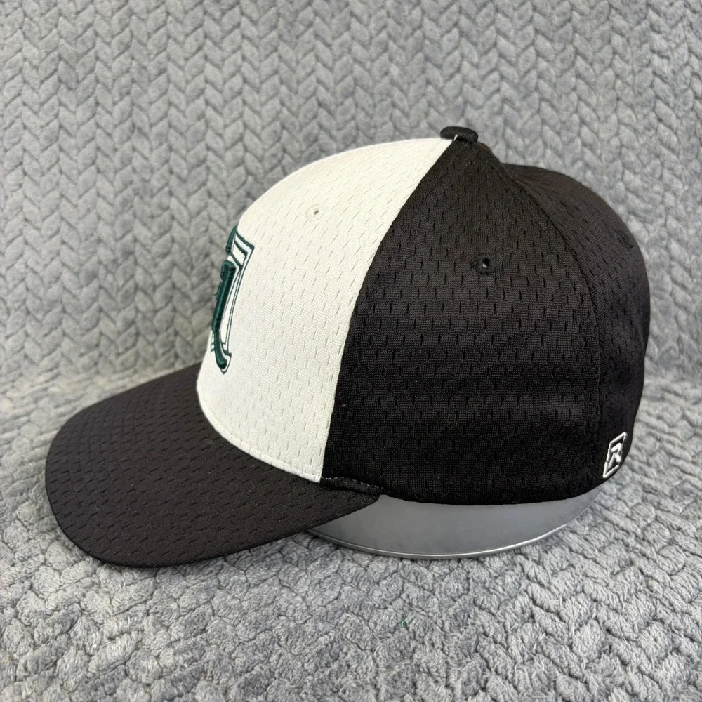 Richardson BL Logo Baseball Cap Hat Black White Mesh Two Tone Athletic Hat